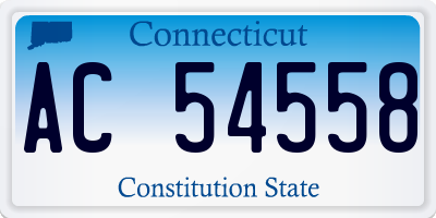 CT license plate AC54558