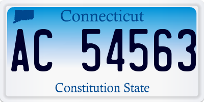 CT license plate AC54563