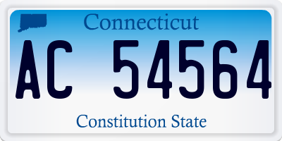 CT license plate AC54564