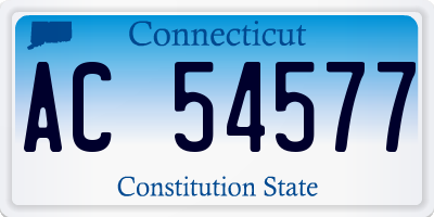 CT license plate AC54577
