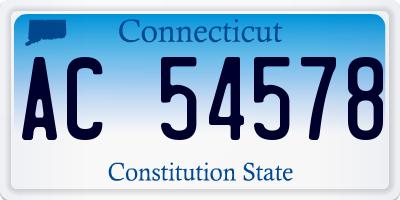 CT license plate AC54578