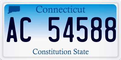CT license plate AC54588