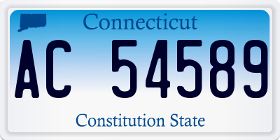 CT license plate AC54589