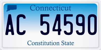 CT license plate AC54590