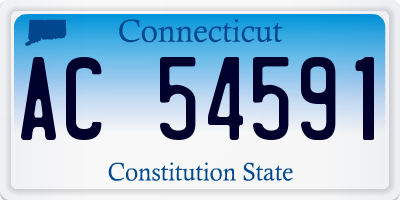 CT license plate AC54591