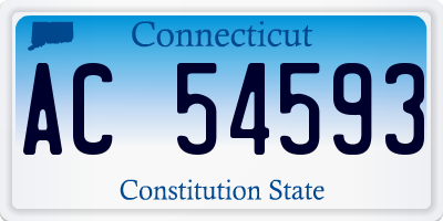 CT license plate AC54593