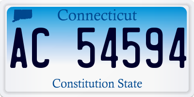 CT license plate AC54594