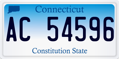 CT license plate AC54596