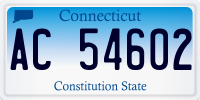 CT license plate AC54602