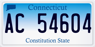 CT license plate AC54604