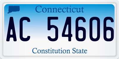 CT license plate AC54606