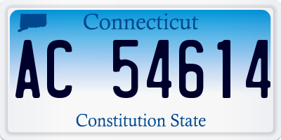 CT license plate AC54614