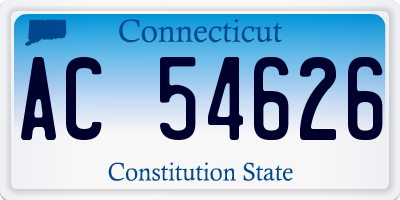 CT license plate AC54626