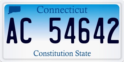 CT license plate AC54642