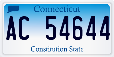 CT license plate AC54644