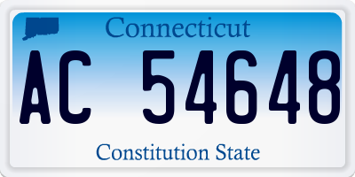 CT license plate AC54648