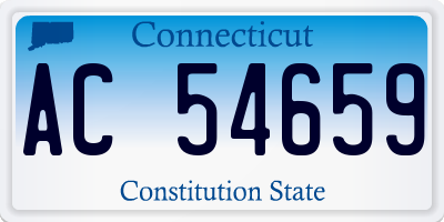 CT license plate AC54659