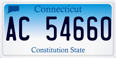 CT license plate AC54660