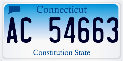 CT license plate AC54663