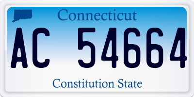 CT license plate AC54664