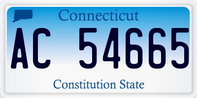 CT license plate AC54665
