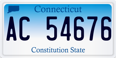 CT license plate AC54676