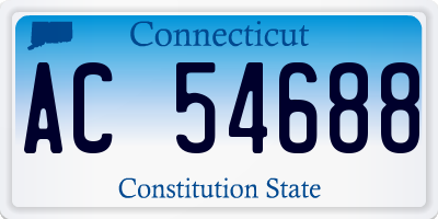 CT license plate AC54688
