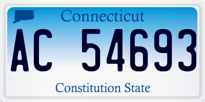 CT license plate AC54693