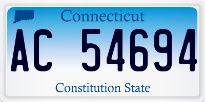 CT license plate AC54694