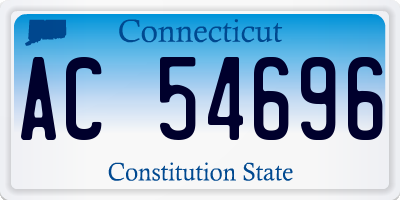 CT license plate AC54696