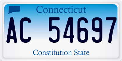 CT license plate AC54697