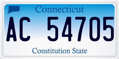 CT license plate AC54705