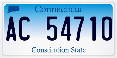 CT license plate AC54710