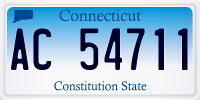 CT license plate AC54711