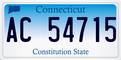CT license plate AC54715
