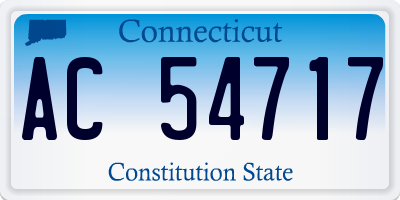 CT license plate AC54717