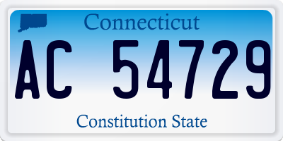 CT license plate AC54729