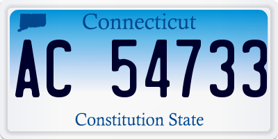 CT license plate AC54733