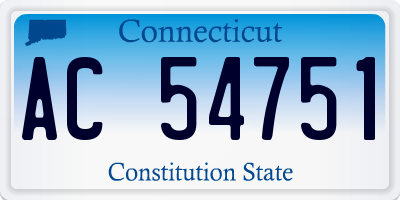 CT license plate AC54751