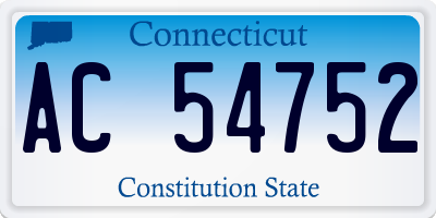 CT license plate AC54752