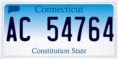 CT license plate AC54764