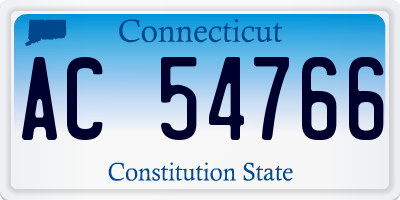 CT license plate AC54766