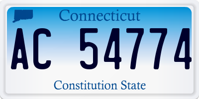CT license plate AC54774