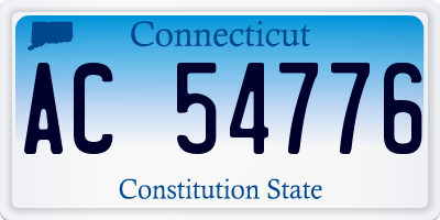 CT license plate AC54776