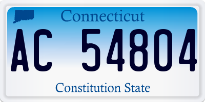 CT license plate AC54804