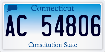 CT license plate AC54806