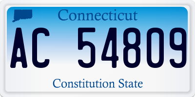 CT license plate AC54809