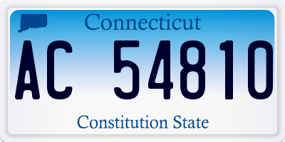 CT license plate AC54810