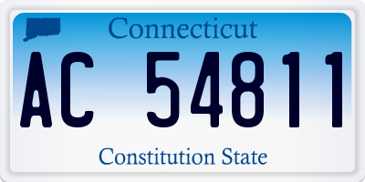 CT license plate AC54811