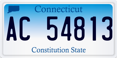 CT license plate AC54813